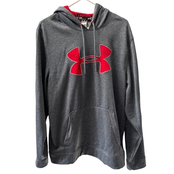 Men’s Under Armor Long Sleeve Fleece Hoodie Sweatshirt with UA Logo, Large. - Picture 10 of 10